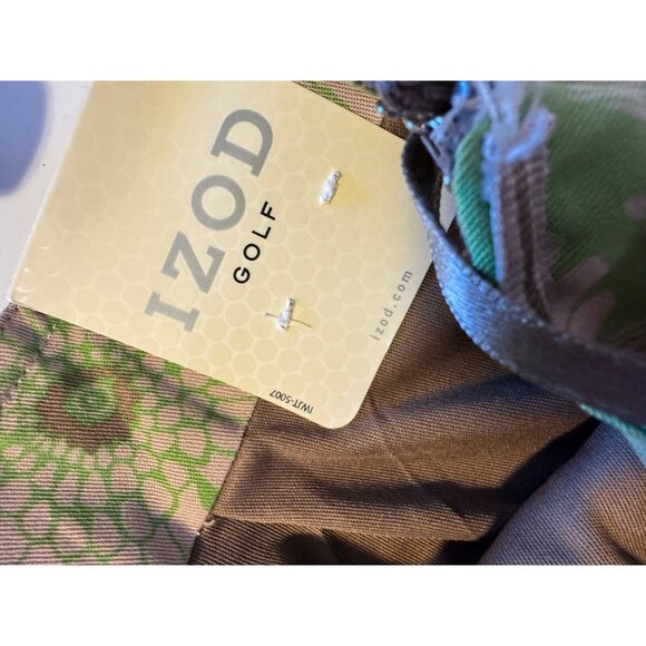 Izod Latte Golf Scooter Skort Size 16 Pockets NWT Brown Green - Picture 3 of 9